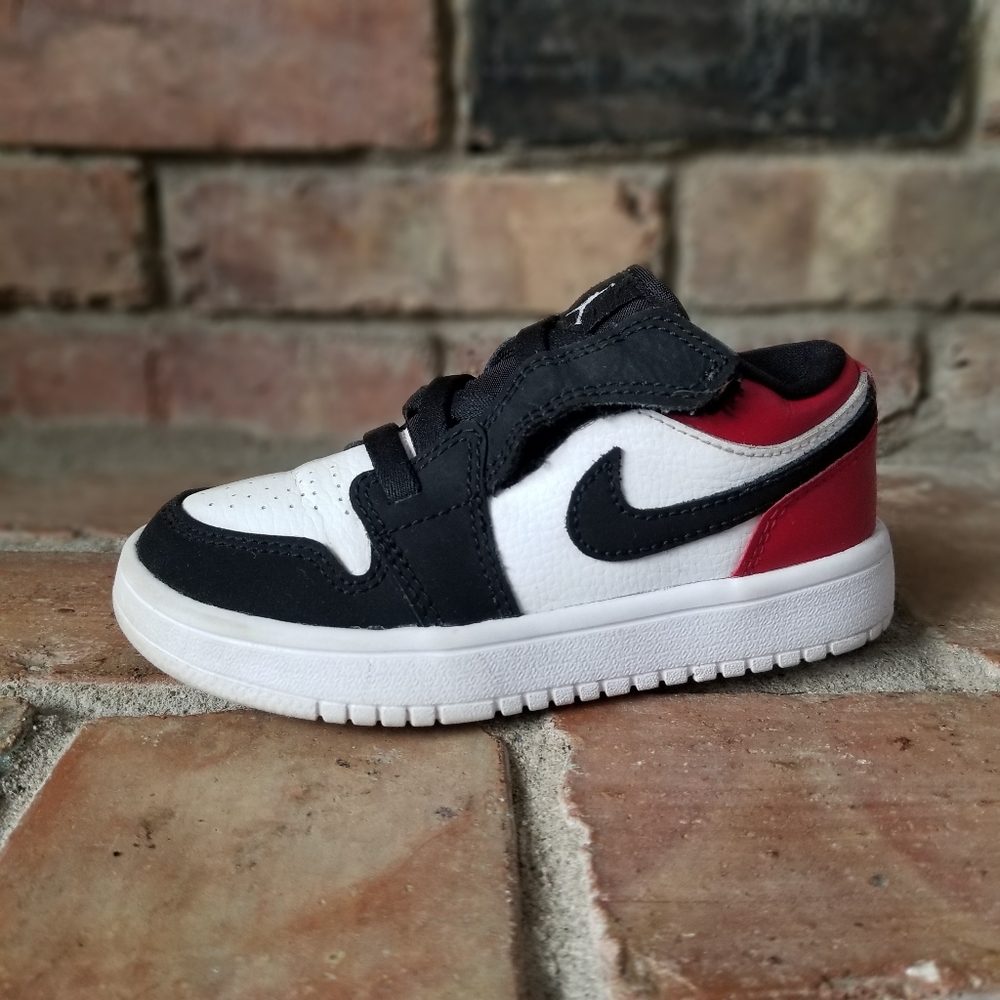 Nike Air Jordan 1 Low ALT White Gym Red BQ6066 115 PS Size 11C - Picture 1 of 12
